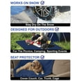 thumbnail image 3 of FlyingStar Waterproof Outdoor Blanket with Sherpa Lining, Windproof Triple Layers Warm Comfy Foldable for Camping Stadium, Sports, Picnic, Grass, Concerts and Pet, Red Plaid, Navy/Grey, 59''X 79'', 3 of 8