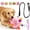 Cat, variant on Squeaky Play Ball with Elastic Rope with Elastic Ropes Soft, 6-Inch Soft Stuffed Ball with Cotton Material and Bell Built-In, Squeaky Hanging Dog Toy, Durable Pet Toy