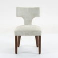 thumbnail image 2 of Mid Century Modern Dining Chairs Set of 2, Farmhouse Linen Fabric Upholstered Accent Chair,Kitchen Chairs with Hardwood Frame, Beige, 2 of 17