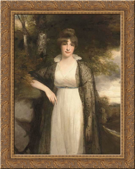 Eleanor Agnes Hobart, Countess of Buckinghamshire 24x20 Gold Ornate Wood Framed Canvas Art... by FrameToWall