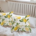 thumbnail image 5 of Lemon Summer Outdoor Pillow Covers Pack of 2 Floral Lemon Yellow Green Waterproof Throw Pillow Covers Decorative Cushion Cases for Patio Garden Tent Balcony Couch 20x20 inch, 5 of 8