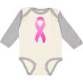 thumbnail image 3 of Inktastic Breast Cancer Pink Awareness Ribbon Boys or Girls Long Sleeve Baby Bodysuit, 3 of 5