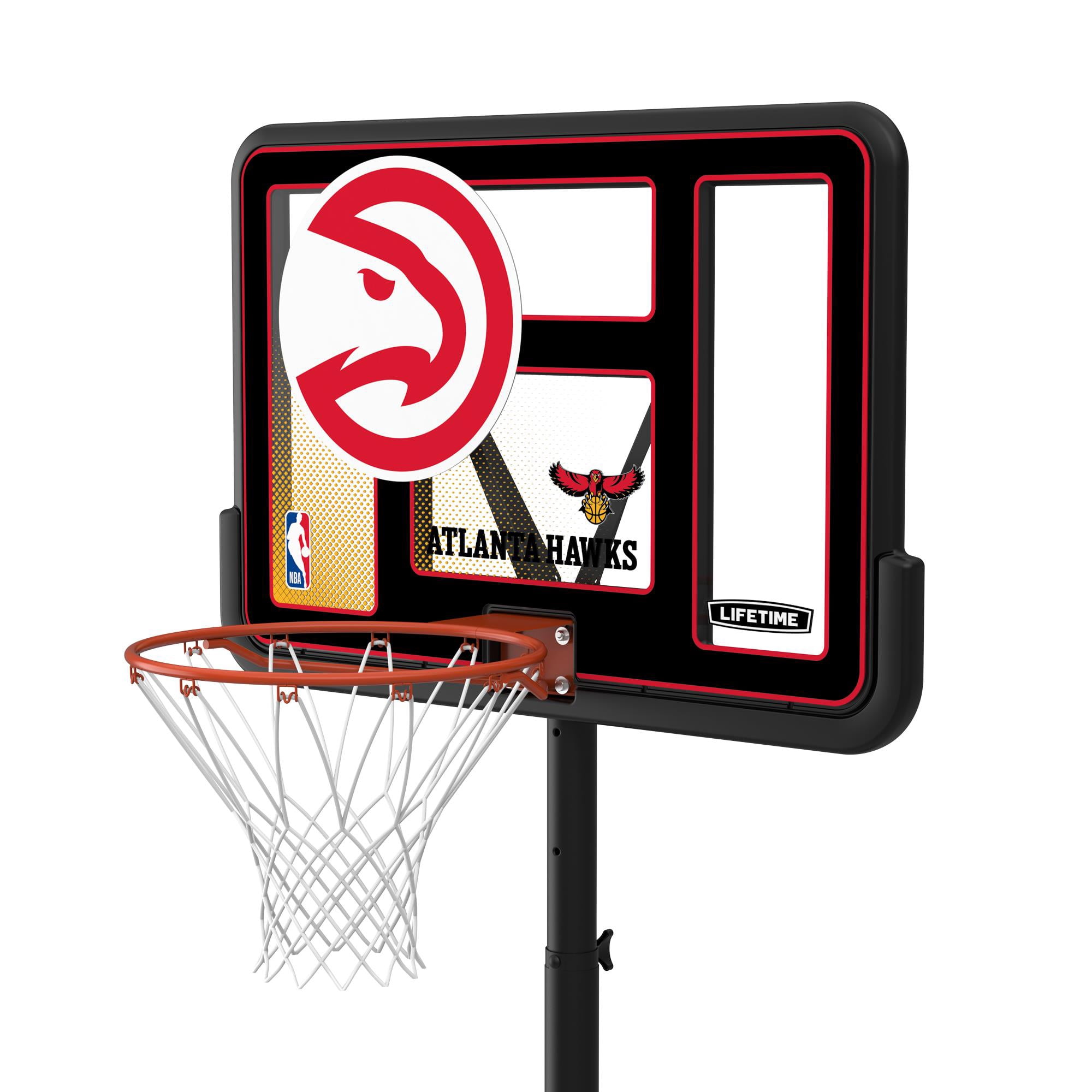 Lifetime NBA Atlanta Hawks 44" Portable Basketball Hoop with Wheels - 7.5 to 10 Ft Adjustable Height