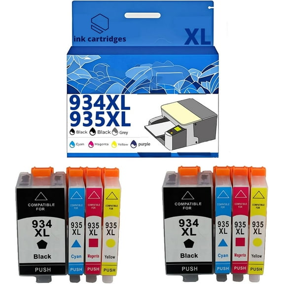 934XL 935XL 934 935 Ink Cartridges Compatible for HP Pro 6230 6830 6835 6812 6815 6820 Inkjet Printers, Leak-Proof Design Crisp Printing