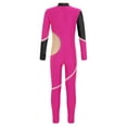 thumbnail image 4 of iEFiEL Kids Girls Figure Skating Bodysuit Ballerina Gymnastics Acrobatics Leotard Long Sleeve Shiny Rhinestones Jumpsuit Hot Pink 16, 4 of 7