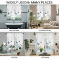 thumbnail image 3 of White Daisy Blossom Swag Curtains for Kitchen/Bedroom/Living Room, Spring Graden Floral Butterflies Scalloped Curtains 63 Inch Long, Window Swag Topper Curtains Valances 2 Panels Set 36"x63", 3 of 8