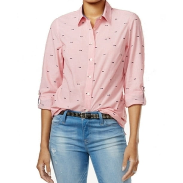 Tommy Hilfiger Tommy Hilfiger NEW Pink Womens Size Large L Striped