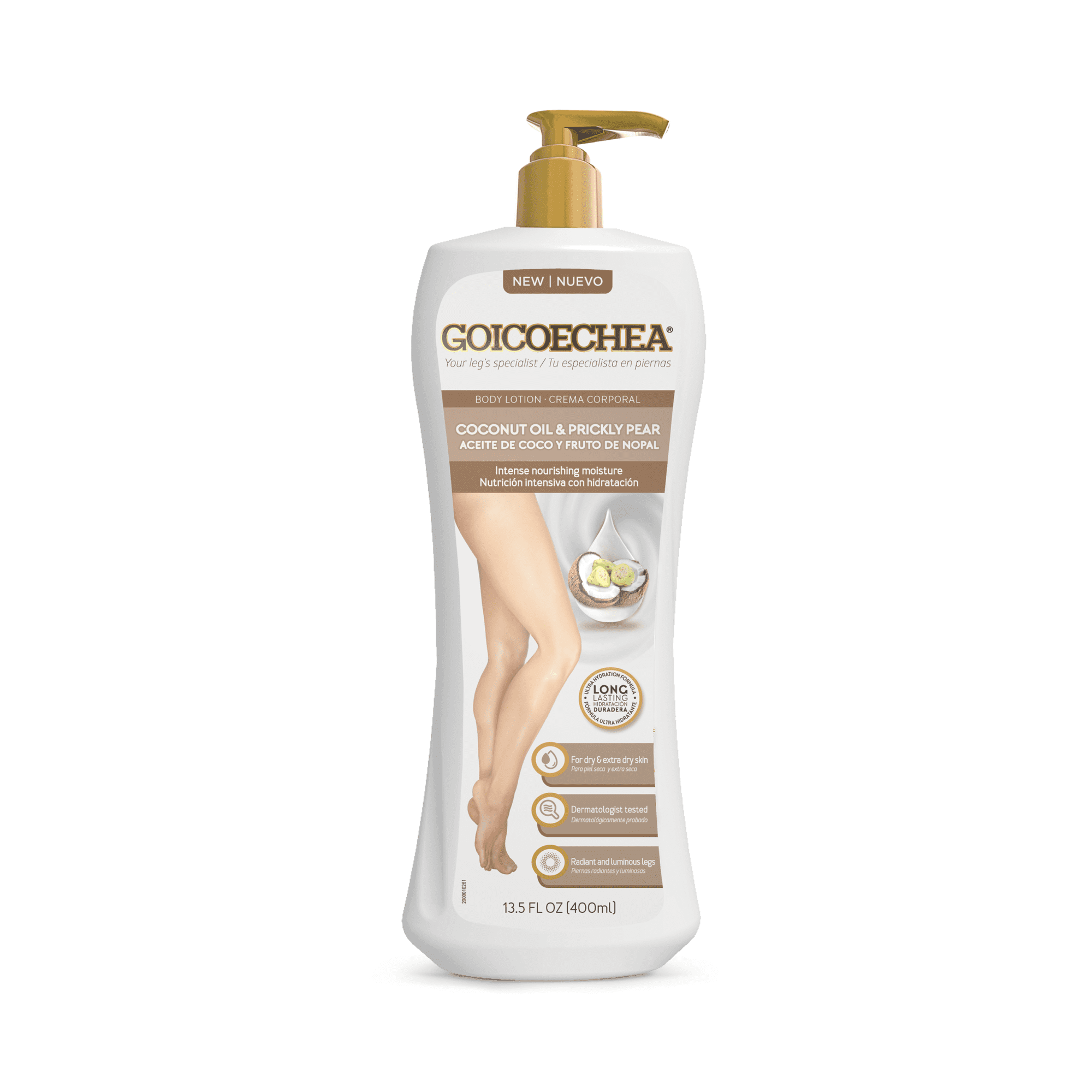 Goicoechea Coconut Intense Nourishment Body Lotion. Legs and Body Skin Toning and Moisturizing. Long Lasting Hydration. 13.5 oz