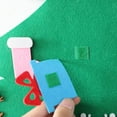 thumbnail image 3 of Calendario de Adviento navideño de fieltro para colgar en el árbol de Navidad, calendario de cuenta regresiva, decoración DIY para festivales para niños (verde oscuro), 3 of 8