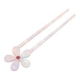 thumbnail image 4 of Unique Bargains 1 Pc Chignon Pin Five-petal Flower Hair Hairpin for Women Pink Purple, 4 of 5