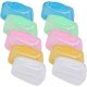 thumbnail image 1 of Estuche portátil para cepillos de dientes de 10 piezas, protección para la cabeza del cepillo de dientes Tapa para cepillos de dientes Estuche para cepillos de dientes de viaje (multicolor), 1 of 5