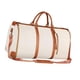 thumbnail image 2 of Bolsa de lona para ropa, bolsa para traje, práctica bolsa de mano de gran capacidad para mujer, bolsa de lona para viajes, vacaciones, senderismo Beige Marrón, 2 of 8