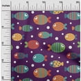 thumbnail image 1 of oneOone Polyester Lycra Wine Fabric Dot & Fish Artistic Craft Projects Decor Fabric Printed By The Yard 56 Inch Wide, 1 of 4