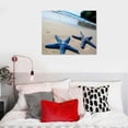 thumbnail image 4 of TIAOTIAOHOU Canvas Wall Art Beach Picture Sea Starfish Sand Seascape Painting Modern Artwork Framed for Home Bedroom Bathroom Decoration, 4 of 4