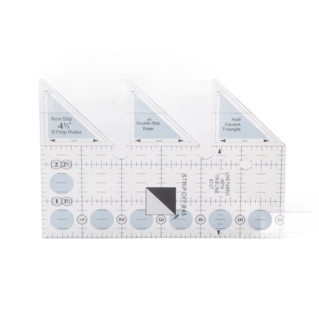 Rejillas de regla, regla de doble tira de 45/60/90 grados, acrílico transparente, antideslizante, guía de corte de cuarto de triángulo para coser