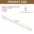 thumbnail image 2 of 7.9" Flat Purse Chain, 8 Pack Chain Purse Strap Handbag Chains Crossbody Straps Extender with D-Rings for Tote Wallet Clutch Satchel Short Bag, 4 Colors, 2 of 7