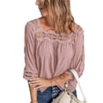 thumbnail image 3 of Camiseta de Ganchillo de Encaje NikouMX para mujer top de Ganchillo de encaje con cuello Cuadrado de encaje Máxima comodidad, 3 of 5