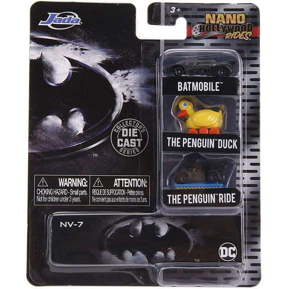 Jada Toys 31616 Batman 3 Piece Set Nano Hollywood Rides Diecast Model Car Play Vehicle