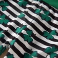 thumbnail image 5 of Baby Boys Girls Long Sleeve Letter Printed St Patrick's Day Romper Bodysuit Striped Print Pants Hat Outfits 3 PC Sets Green 3-6 Months, 5 of 6
