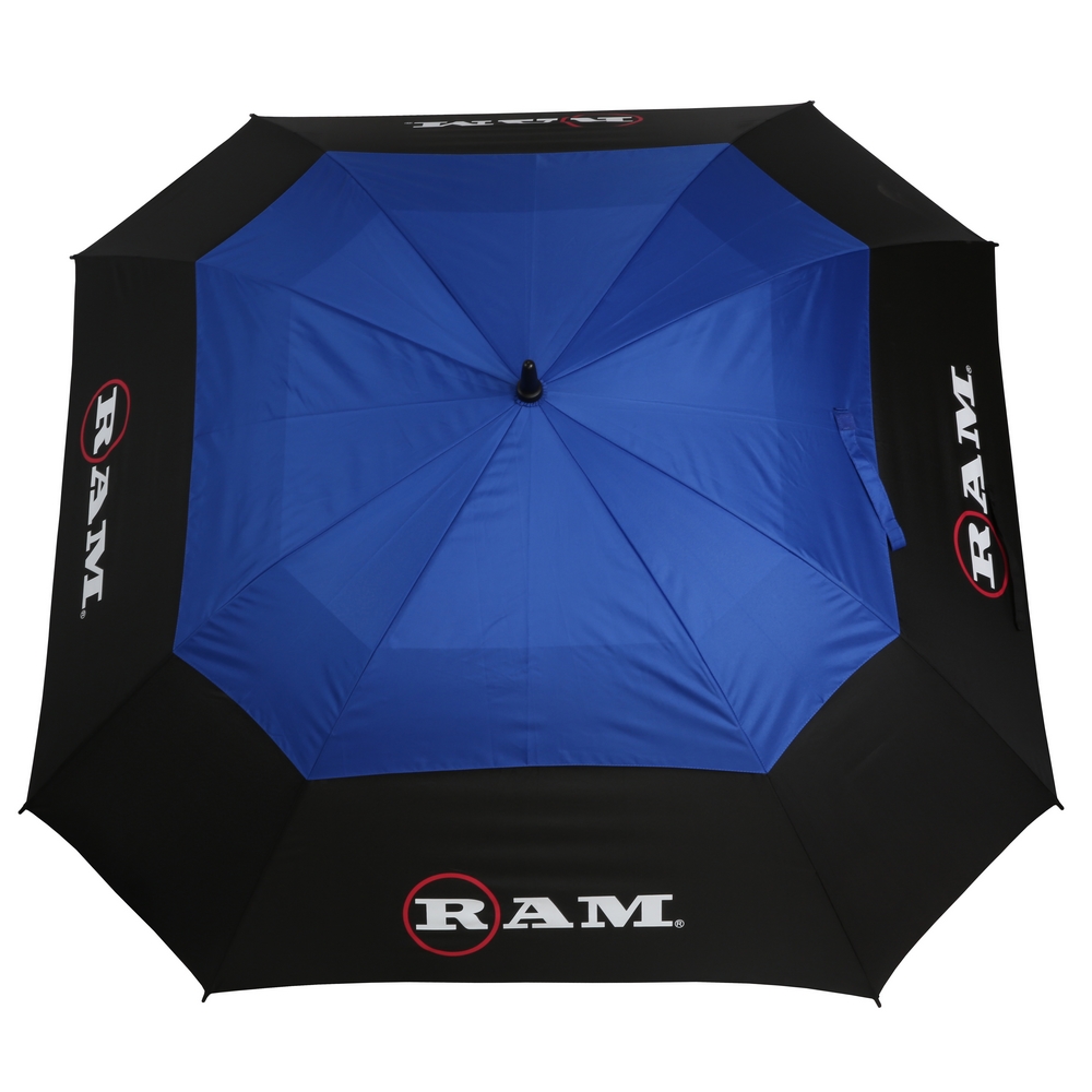 2 Pack Ram FX Tour Premium 64" Extra Large Square Golf Umbrellas Black/Red - image 3 of 3
