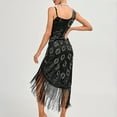 thumbnail image 4 of Aboser 1920s Flapper Dress for Women Sequin Beaded Cocktail Dresses Elegant Fringe Party Dress Slit Sleeveless Dresses Vintage Sparkly Prom Dress, 4 of 4
