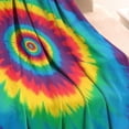 thumbnail image 3 of Colorful Rainbow Tie Dye Spiral Pattern Blanket,Comfortable Soft Flannel Throw Blanket,All Season,Warm Lightweight Blankets for Sofa Bed Couch Living Room Chair,30"x40", 3 of 4