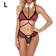 thumbnail image 1 of Ropa interior de encaje sexy para mujer Sujetador a cuadros Tanga Lencería Ropa de dormir Ropa de dormir, L Monstrate XX000086-03, 1 of 7