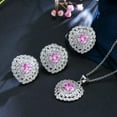 thumbnail image 5 of Mystical Yellow CZ Crystal Jewelry Sets Lover Heart Ring Necklace Earrings Ring, 5 of 9