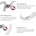 thumbnail image 3 of Anillo de serpiente de plata de ley 925 para mujer con flor rosa CZ Vi, 3 of 5