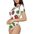 thumbnail image 2 of Fotbe Hand Drawn Strawberry Women's Crew Neck Short Sleeves Bodysuit Tops Round Neck Slim Sleeveless Soft Comfortable Basic-X-Large, 2 of 9