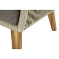 thumbnail image 5 of DecMode Woven Rope Wood Outdoor Sofa with Polyester Cushions and Slender Tapered Legs - Gray, 5 of 13