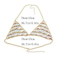 thumbnail image 2 of Rhinestone Body Chain Waist Belly Chain Skirt Crystal Body Chain Bra top Festival Jewelry for Women Golden top, 2 of 5