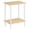 Natural + White, variant on Sunshen End Table, Small Side Table, Nightstand with 2-Layer Storage Shelves, Sofa Table for Small Spaces, Living Room, Bedroom, Stable Frame, Easy Assembly, Rustic Brown