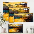 thumbnail image 4 of Designart 'Yellow Evening Glow Through The High Grass By The Lake' Nautical & Coastal Framed Canvas Wall Art Print, 4 of 5