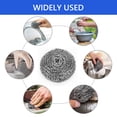 thumbnail image 2 of Hengbo 18 Pcs Stainless Steel Scourers 2.5 inch Steel Wool Scrubbers Stainless Steel Sponges Stainless Steel Scrubber Metal Scouring Pads Steel Wool Pads for Cleaning Dishes Pots Pans Grills, 2 of 8