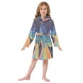 thumbnail image 2 of BZSMCE Bathrobes Belt Hooded Moonlit Rainbow Journey Creative Pattern, 2 of 8