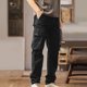 thumbnail image 1 of Pantalones largos para hombre, cintura elástica, transpirables, cómodos, suaves, informales, de playa, de poliéster, 1 of 5