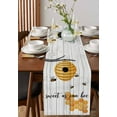 thumbnail image 4 of Farmhouse Bee Table Runner 48 Inches, Pastoral Country Bee Grey Wooden Bed Runner Dresser Scarves Tabletop for Indoor Outdoor Parties/Ceremony/Banquet, 13" x 48", 4 of 8