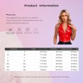 thumbnail image 7 of iiniim Women's PU Leather Crop Top Bustier Push Up Corset Tops Tank Vest Size S-4XL A Black S, 7 of 7