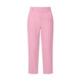 thumbnail image 5 of Ninixx Womens Straight Leg Business Casual Slacks Elastic Waist Dressy Trousers with Pockets Work Office Outfits for Daily Wear, 5 of 5