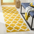 thumbnail image 3 of SAFAVIEH Montauk Proinsias Geometric Cotton Area Rug, Yellow/Ivory, 4' x 6', 3 of 10