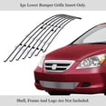 thumbnail image 2 of APS Compatible with Honda Odyssey 2005-2007 Lower Bumper Stainless Steel Silver 8x6 Horizontal Billet Front Grill Grille Insert H67120C, 2 of 7