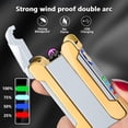 thumbnail image 4 of YOZWOO Electric Lighter Creative Double arc Windproof Lighter with Projection, arc Lighter Plasma Lighter Rechargeable USB Lighter with LED Battery Indicator (Silver), 4 of 7