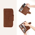 thumbnail image 7 of Leather Wallets for Men, Bifold Wallet Slim Minimalist for Women with RFID Blocking, Card Holders, ID Window, Money Clip, Coin Pocket, Brown, 7 of 7