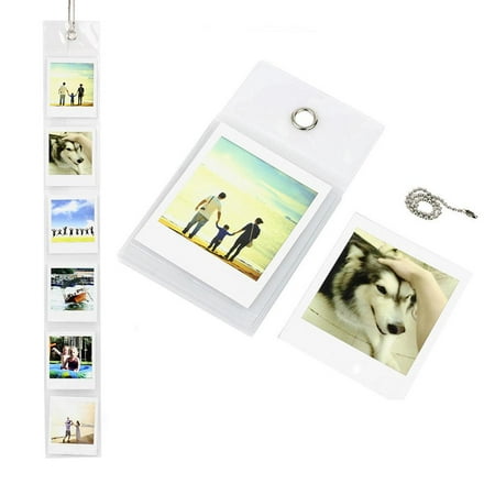 Large Square Album - EECOO Hanging Wall Photo Album,6Pcs Wall Hanging Album for Fuji Instax Mini Square Photo Storage Rangement,Photo Album