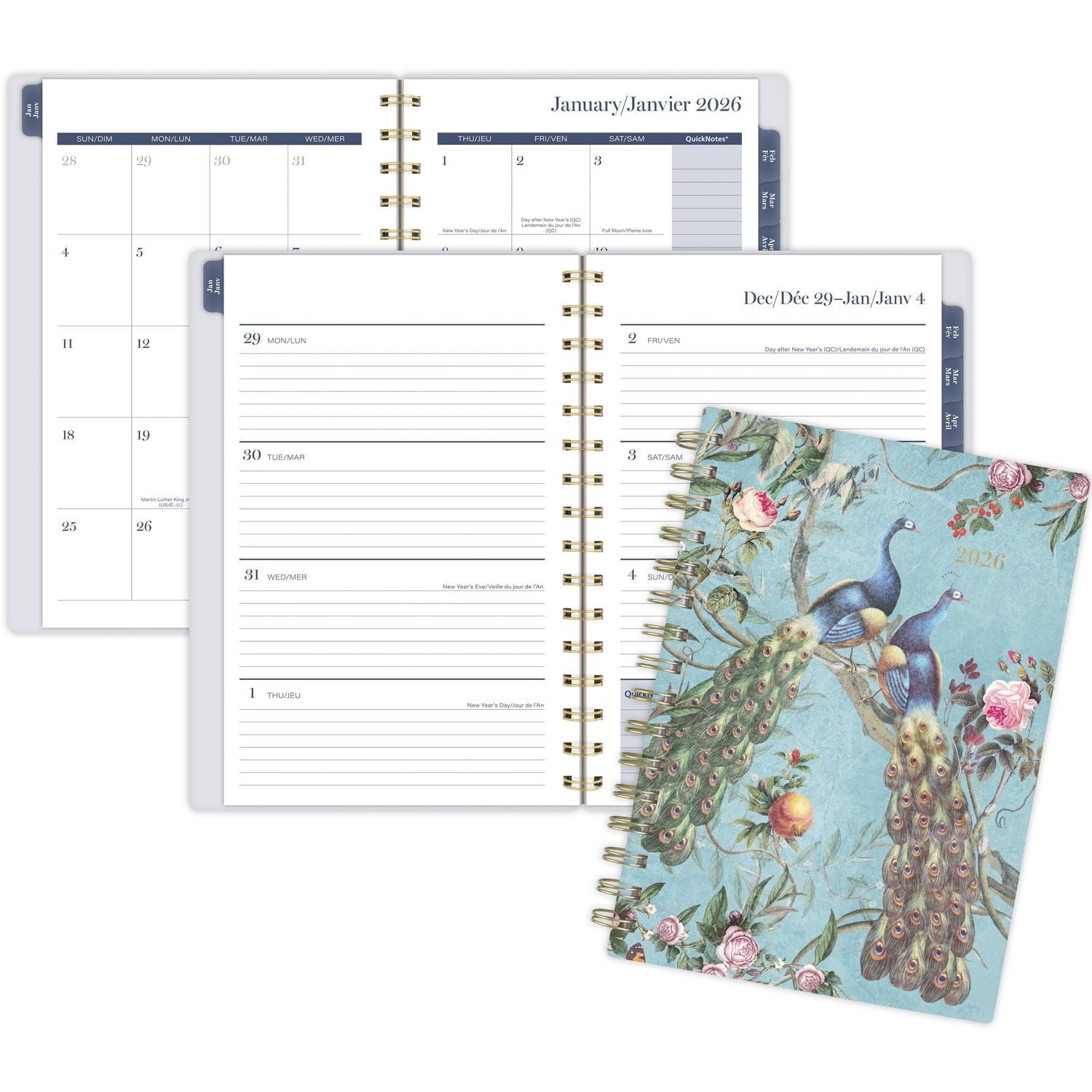 Cambridge® Chinoiserie Peacock Small Weekly Planner