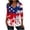 Tops-582Navy, variant on Plus Size 4Th of July Patriotic Tunic Tops for Women USA American Flag 3/4 Sleeve V Neck Stars And Stripes Casual Loose Fit Stretchy Soft Summer Tops