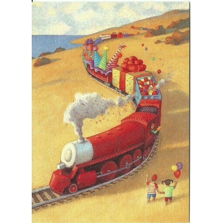 Train Around Bend Greeting Card
