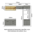 thumbnail image 4 of Cocina Integral Completa Modular Madesa Agata 270cm BG 05, 4 of 4