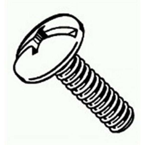 #8-32 x 1-3/4" Zinc Plated Steel Coarse Thread Combo Truss Head Machine Screws